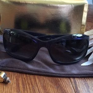 Tory Burch navy sunglasses LN EUC